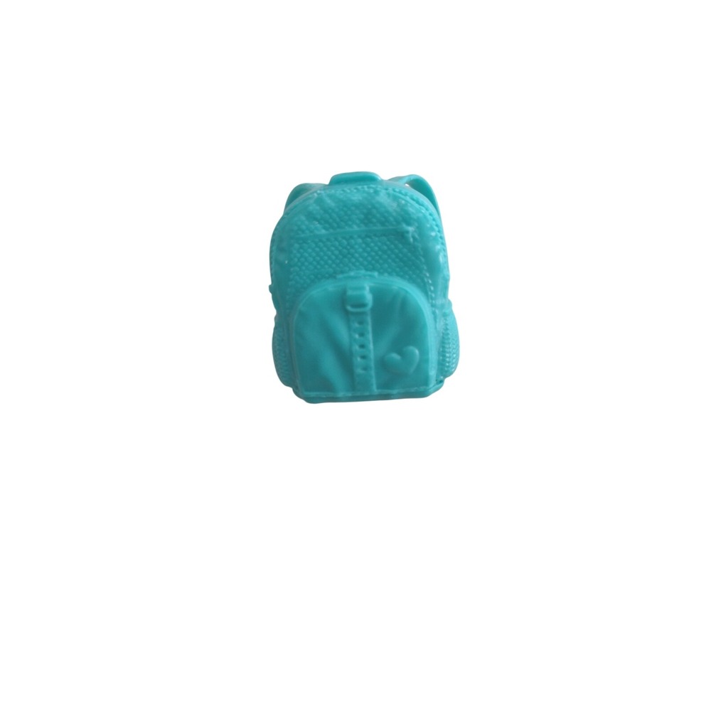 MATTEL GREEN/TEAL BACKPACK or BAG BARBIE FASHIONISTA ACCESSORY DIORAMA IT OPENS